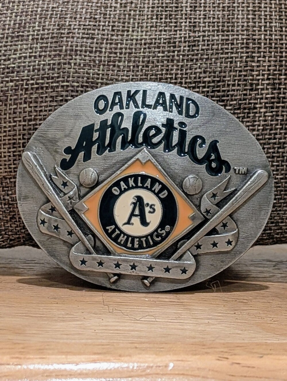 EUC 88 Oakland Athletics x Siskiyou Pewter Finish Limited Edition Enamel Buckle